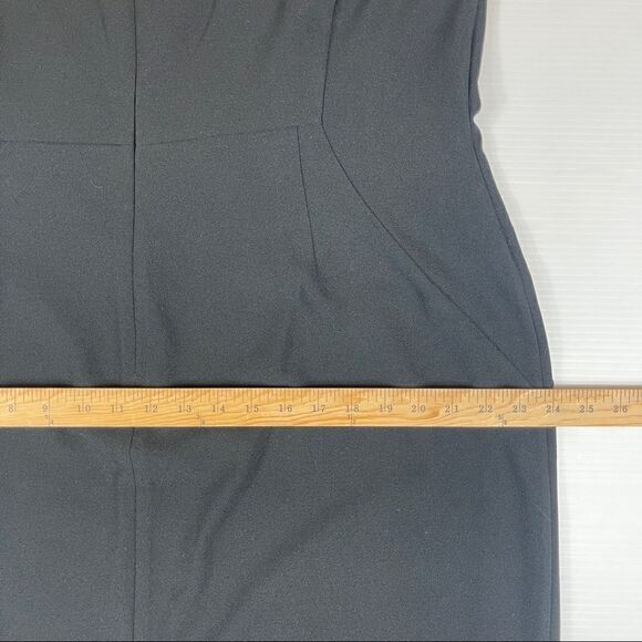 NWT London Times Dress Lace Cowl Neck Cocktail Midi Women's Black Size14W - Picture 12 of 12